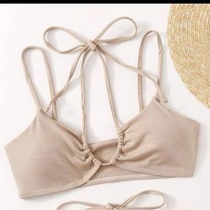 SHEIN Tan Bikini Top
